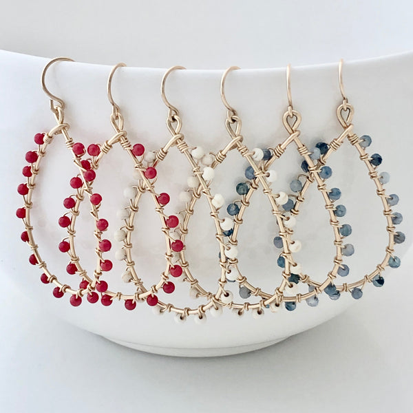 Patriotic Sparkle: Red, White & Blue Gemstone Jewelry