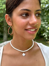 Studded Teardrop Hoop Earrings