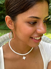 Studded Teardrop Hoop Earrings