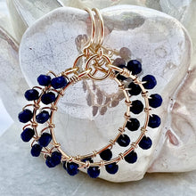 Studded Gemstone Hoop Earrings