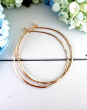 Hammered Golden Circle Hoops