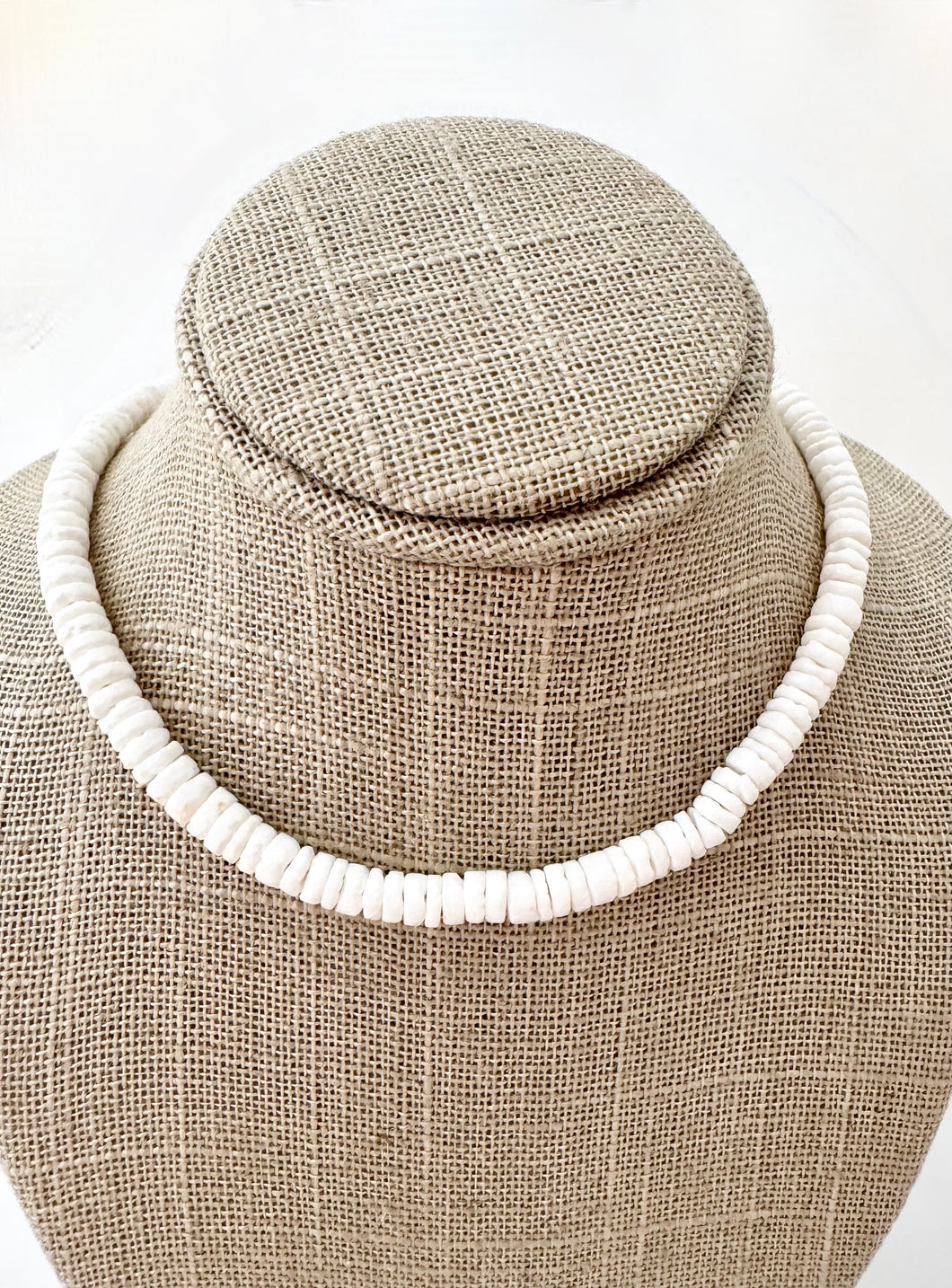 White Heishi Two-in-One Necklace / Bracelet