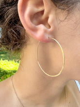 Hammered Golden Circle Hoops