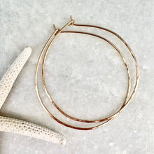 Hammered Golden Circle Hoops