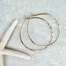 Hammered Golden Circle Hoops