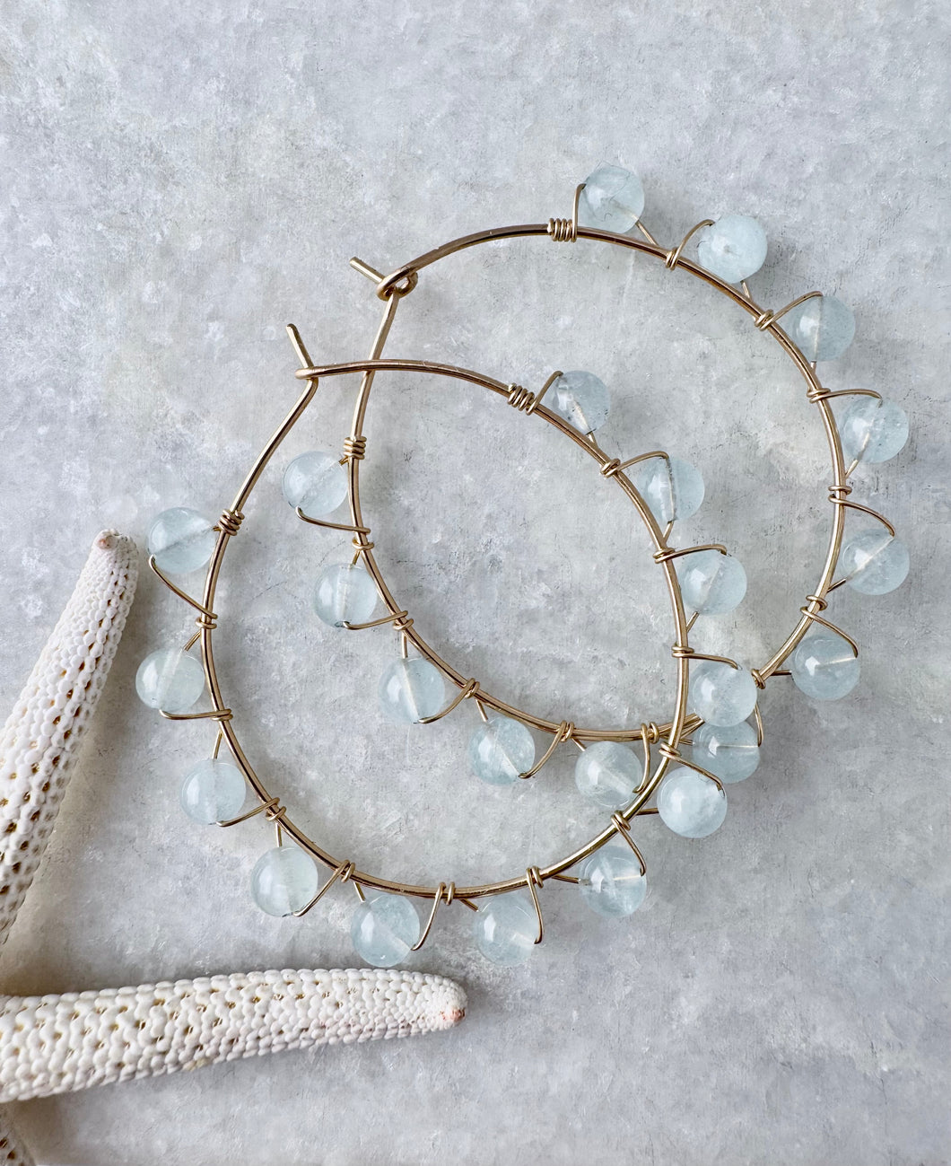 Studded Circle Hoop Earrings