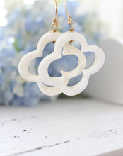 Clover Frame Hoop Earrings