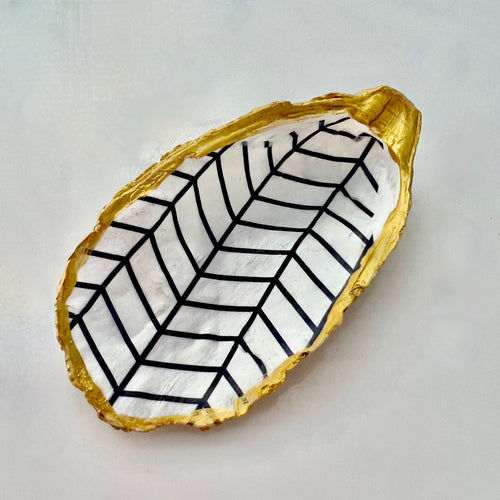 Blue & White Chevron Oyster