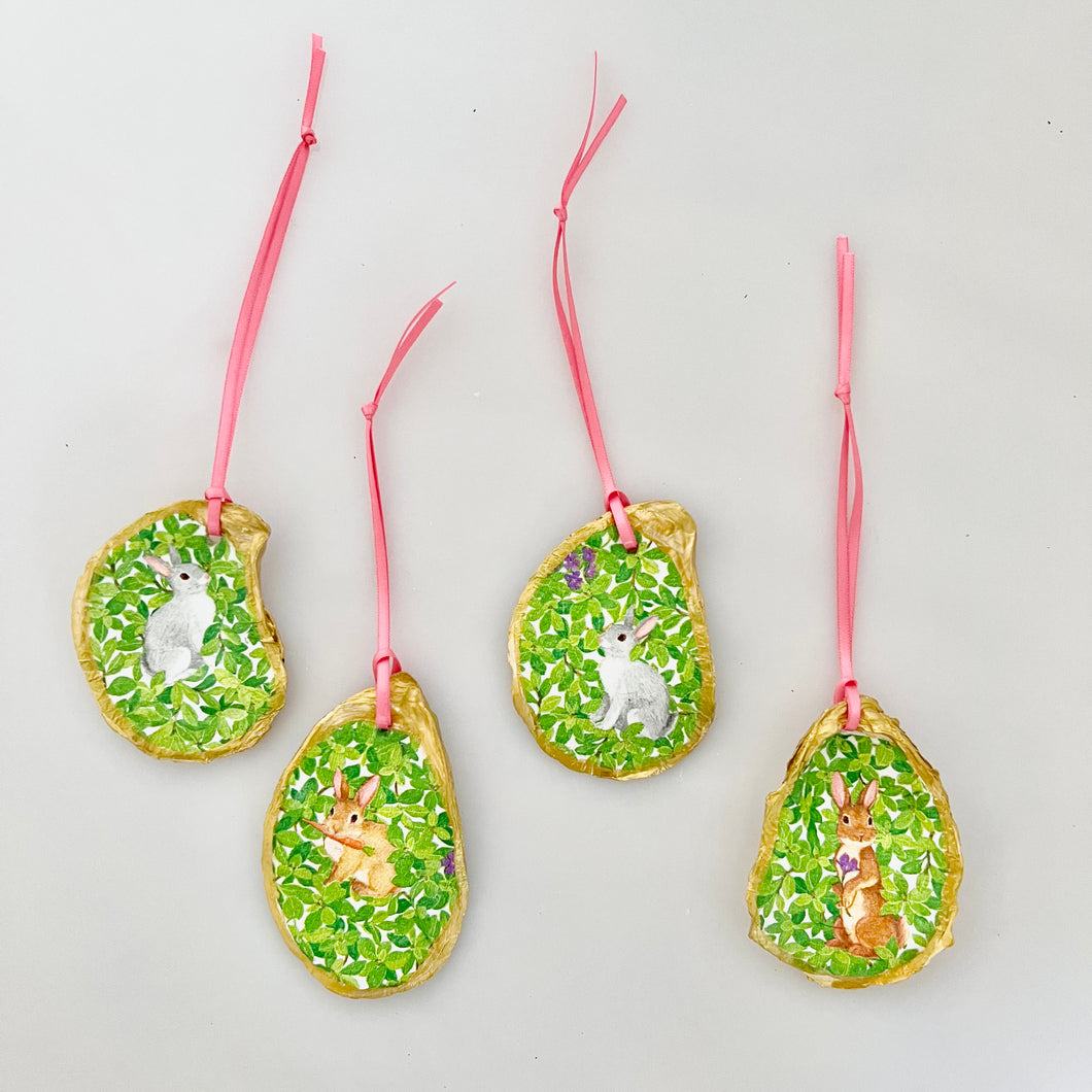 Bunnies Oyster Ornament