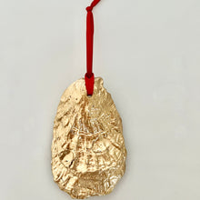Blue Block Print Oyster Ornament