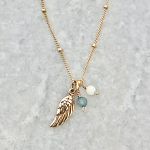 School Spirit Wing Charm Necklace