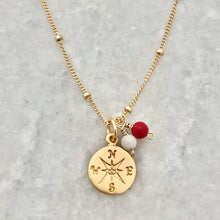 School Spirit Compass Charm Necklace