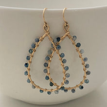 Studded Teardrop Hoop Earrings