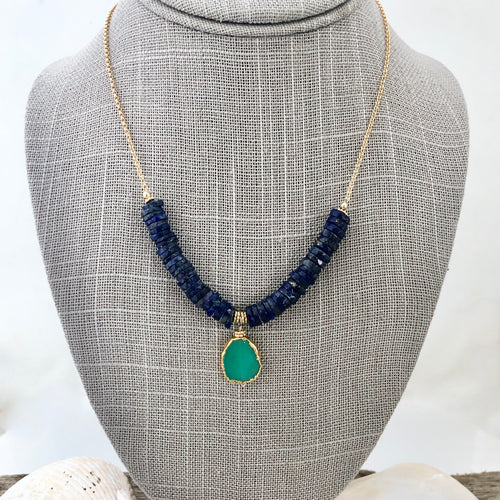 St. Lucia Heishi Necklace ~ OOAK
