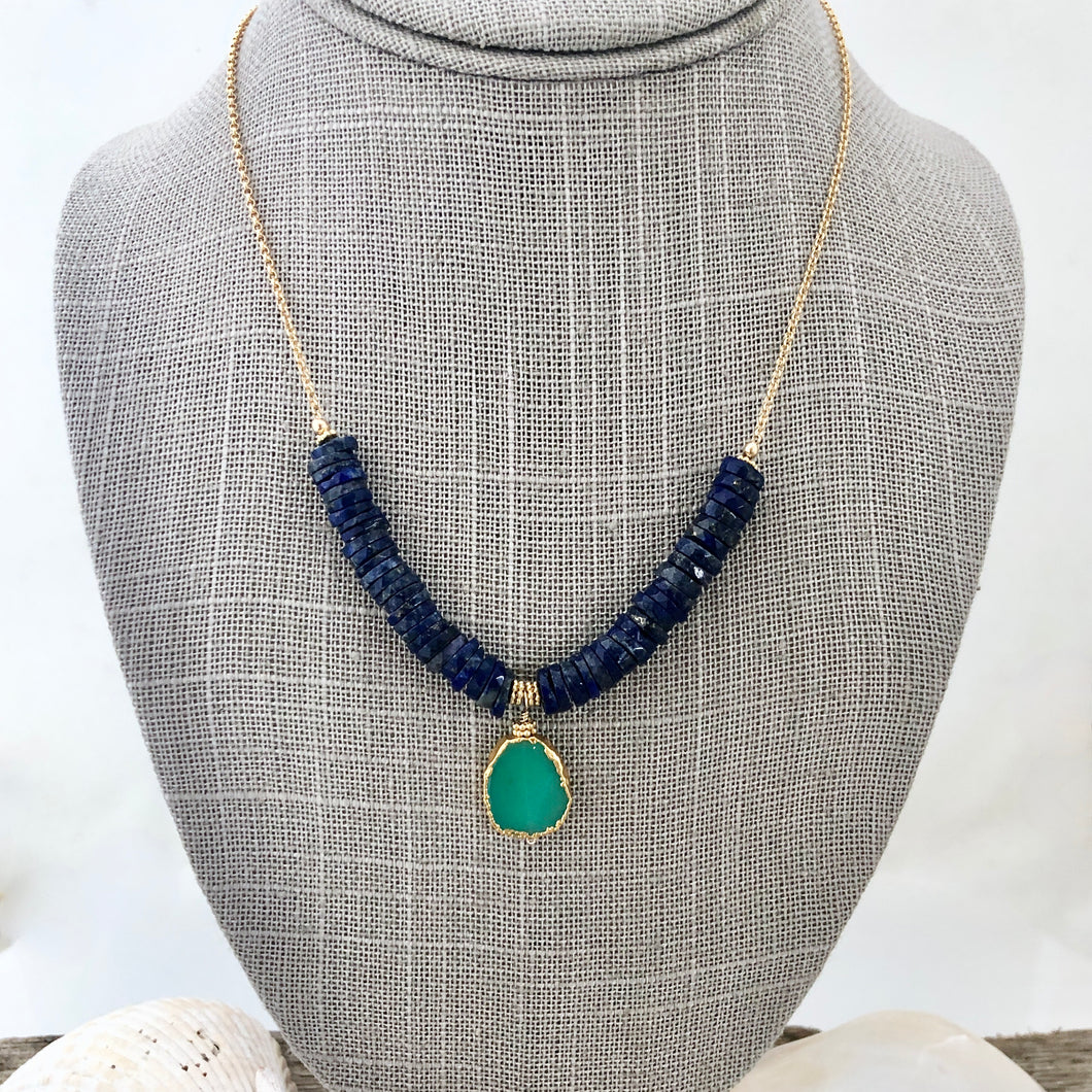 St. Lucia Heishi Necklace ~ OOAK