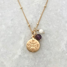 School Spirit Compass Charm Necklace