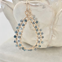 Studded Teardrop Hoop Earrings