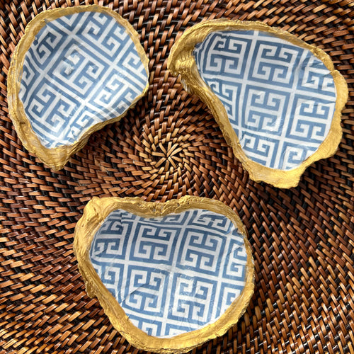 Classic Blue Greek Key