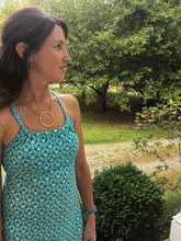Large Organic Circle Necklace - Matte Gold