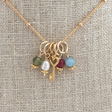 Birthstone Charm Necklace - Gold