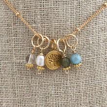 Birthstone Charm Necklace - Gold
