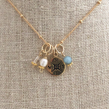 Birthstone Charm Necklace - Gold