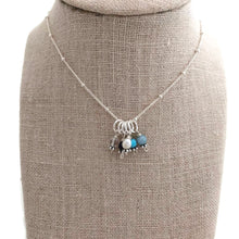 Birthstone Charm Necklace - Silver