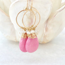 Capri Bougainvillea Hoop Earrings