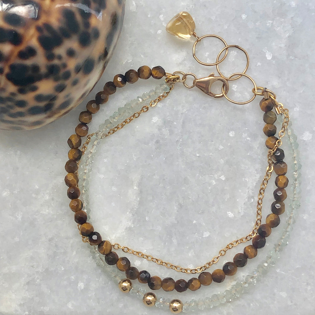 Tiger & Aqua Bracelet