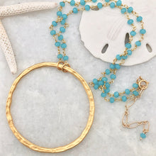 Large Organic Circle Necklace - Matte Gold
