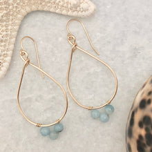 Birthstone Teardrop Hoop Earrings