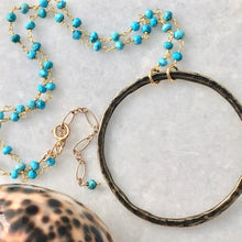 Large Organic Circle Necklace - Bronze