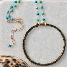 Large Organic Circle Necklace - Bronze