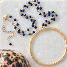 Large Organic Circle Necklace - Matte Gold
