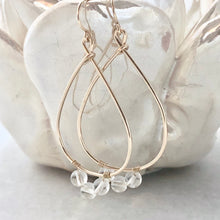 Birthstone Teardrop Hoop Earrings