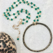 Large Organic Circle Necklace - Bronze
