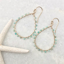 Studded Teardrop Hoop Earrings