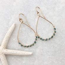 Monaco Ocean Blue Diamond Hoop Earrings