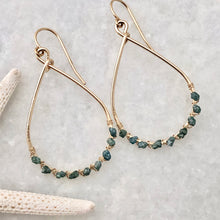 Monaco Ocean Blue Diamond Hoop Earrings