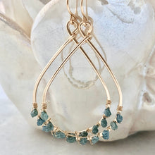 Monaco Ocean Blue Diamond Hoop Earrings