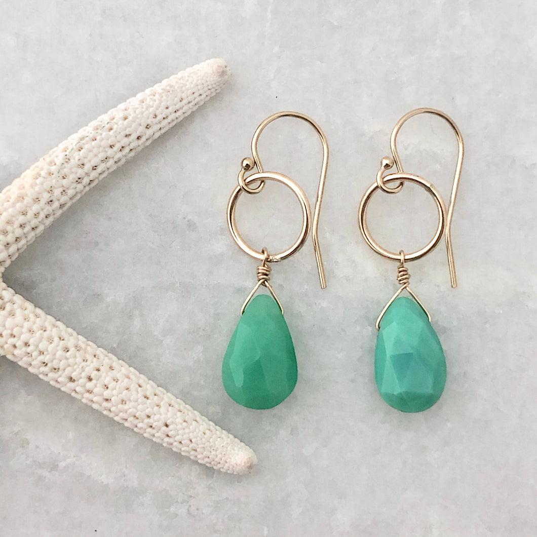 Chrysoprase Drop Earrings