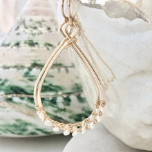 Tahiti Woven Pearl Hoops