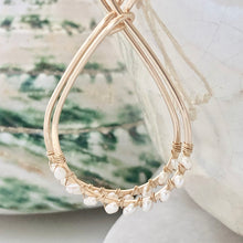 Tahiti Woven Pearl Hoops