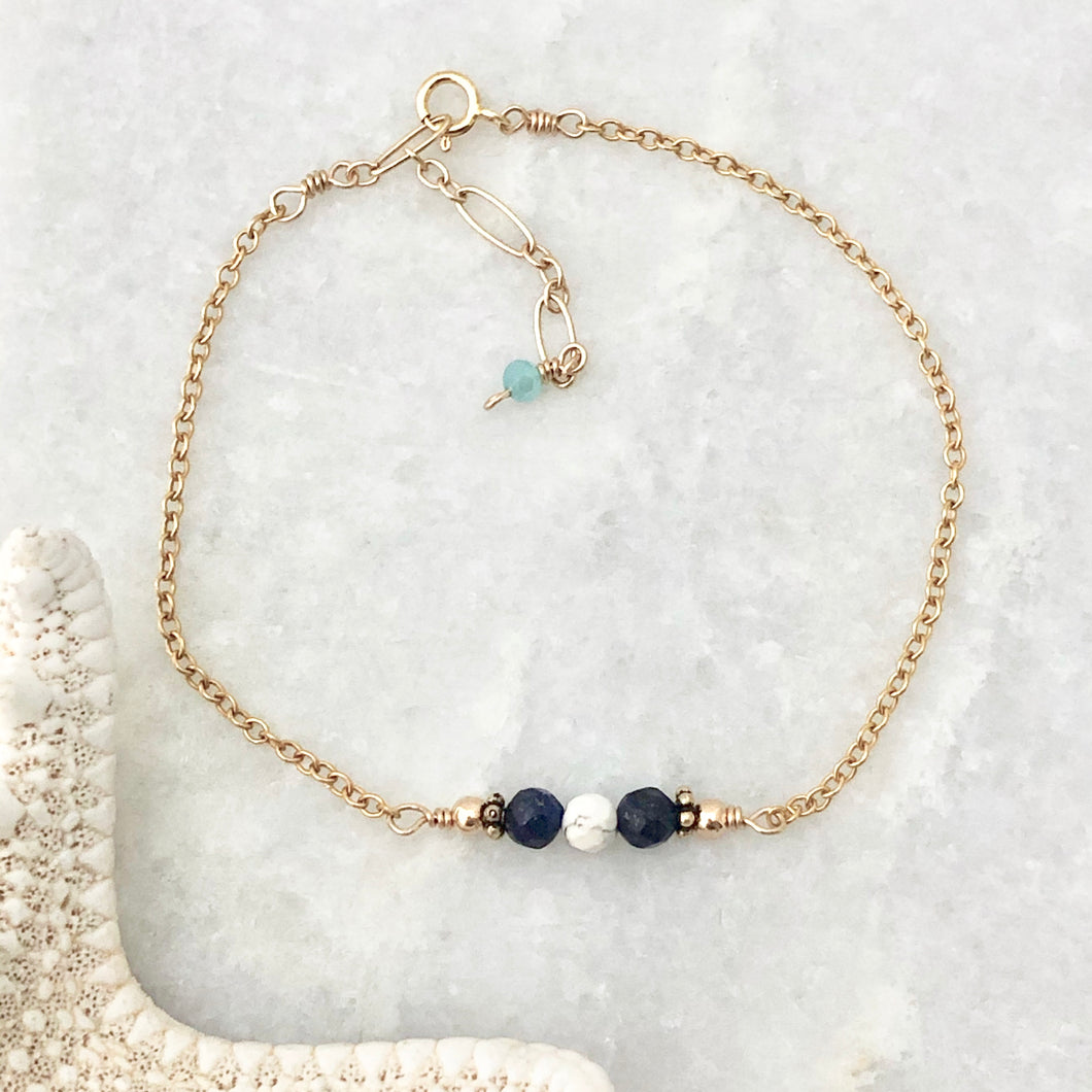 School Spirit Bar Bracelet ~ gold