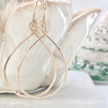 Hammered Golden Teardrop Hoops