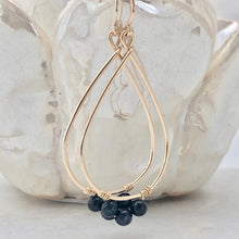 Birthstone Teardrop Hoop Earrings