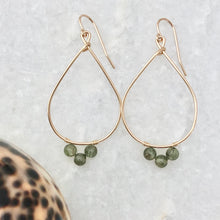 Birthstone Teardrop Hoop Earrings