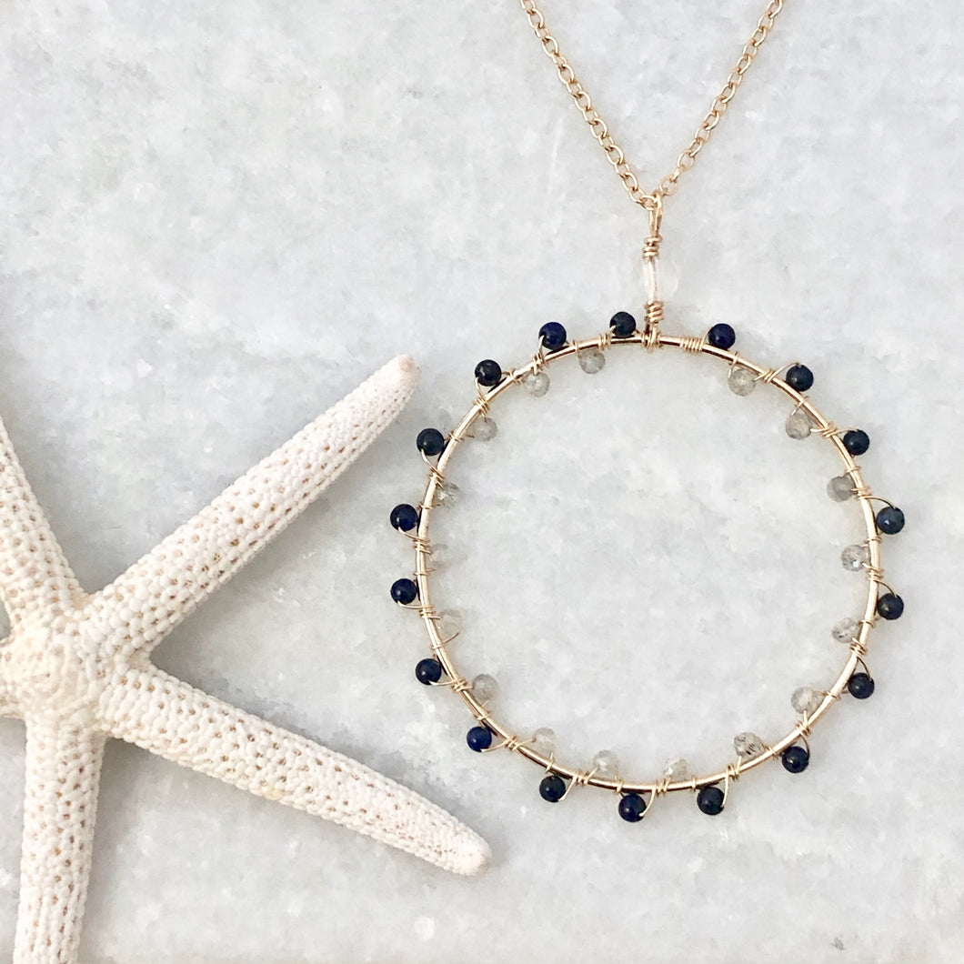 Zurich Zigzag Circle Necklace