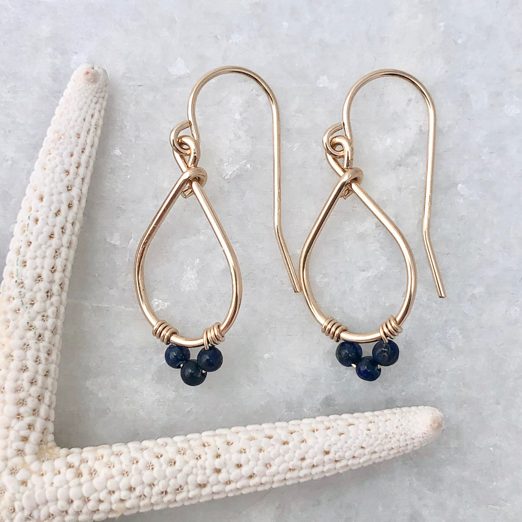 Tiny Teardrop Hoop Earrings