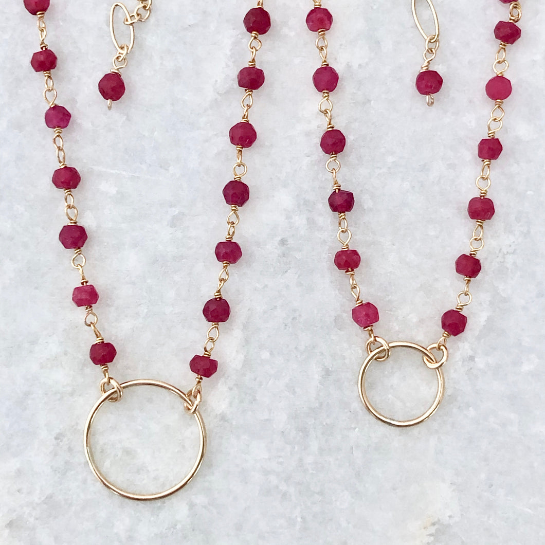 Big & little Circle Necklaces